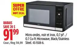 Canadian Tire MASTERCHEF 0.7 Cu-Ft Microwave, Black/Stainless Steel offer