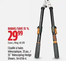 Canadian Tire 33˝ Telescoping Hedge Shears offer