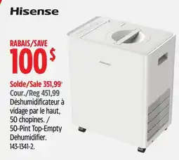 Canadian Tire 50-Pint Top-Empty Dehumidifier offer