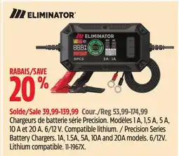 Canadian Tire ELIMINATOR Precision Series Battery Chargers offer