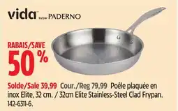 Canadian Tire 32cm Elite Stainless-Steel Clad Frypan offer