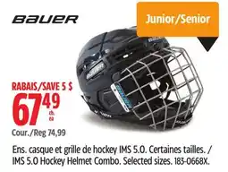 Canadian Tire IMS 5.0 Hockey Helmet Combo offer
