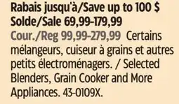Canadian Tire Selected Blenders, Grain Cooker and More Appliances offer