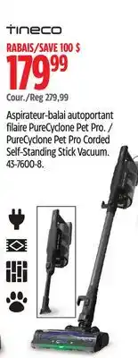 Canadian Tire Tineco PureCyclone Pet Pro Corded Self-Standing Stick Vacuum offer