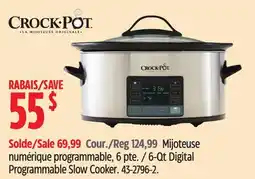 Canadian Tire 6-Qt Digital Programmable Slow Cooker offer
