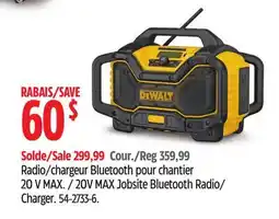 Canadian Tire 20V MAX Jobsite Bluetooth Radio/ Charger offer