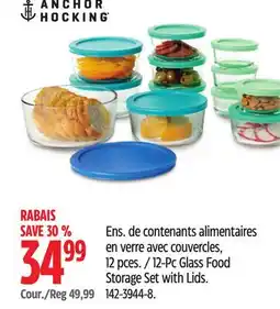 Canadian Tire Anchor Hocking 12-Pc Glass Food Storage Set with Lids offer