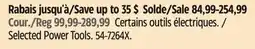 Canadian Tire Selected Power Tools offer