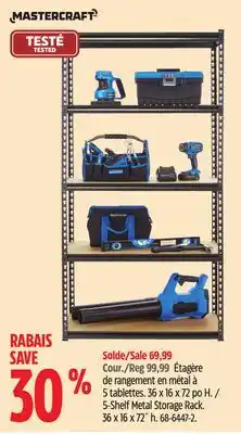 Canadian Tire 5-Shelf Metal Storage Rack offer