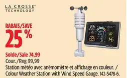 Canadian Tire Station météo avec anémomètre et affichage en couleur offer