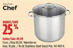 Canadian Tire Master Chef 6-Qt Stainless-Steel Stock Pot offer