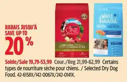 Canadian Tire Selected Dry Dog Food offer
