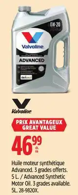 Canadian Tire Advanced Synthetic Motor Oil offer