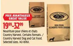 Canadian Tire Country Harvest Dog and Cat Food. Selected sizes offer