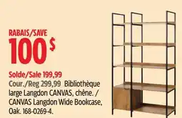Canadian Tire CANVAS Langdon Wide Bookcase offer