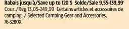 Canadian Tire Selected Camping Gear and Accessories offer