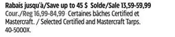 Canadian Tire Selected Certified and Mastercraft Tarps offer