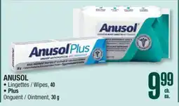 Jean Coutu ANUSOL Wipes, 40 Plus Ointment offer