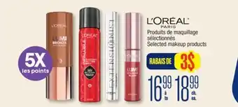 Jean Coutu LOREAL PARIS Selected makeup products offer