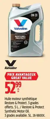 Canadian Tire Restore & Protect Synthetic Motor Oil offer