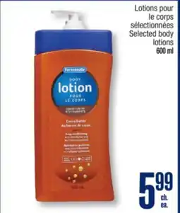 Jean Coutu Selected body lotions offer