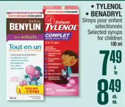 Jean Coutu • TYLENOL • BENADRYL Selected syrups for children offer