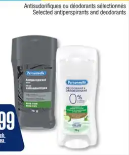 Jean Coutu Selected antiperspirants and deodorants offer