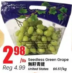 Btrust Supermarket Seedless Green Grape offer