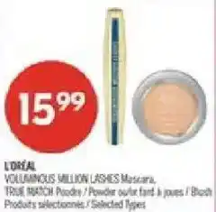 Pharmaprix L'Oréal voluminous million lashes mascara offer