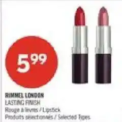 Pharmaprix Rimmel London lasting finish lipstick offer