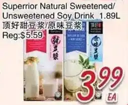 Foody Mart Superior Natural Sweetened/Unsweetened Soy Drink offer