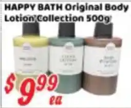 Nations Fresh Foods HAPPY BATH Original Body Lotion Collection offer