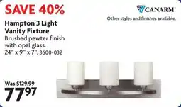 Home Hardware Canarm Hampton 3 Light Vanity Fixture offer