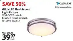 Home Hardware Canarm gilda led flush mount light fixture offer