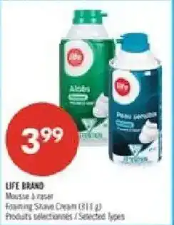 Pharmaprix Life brand mousse à raser offer