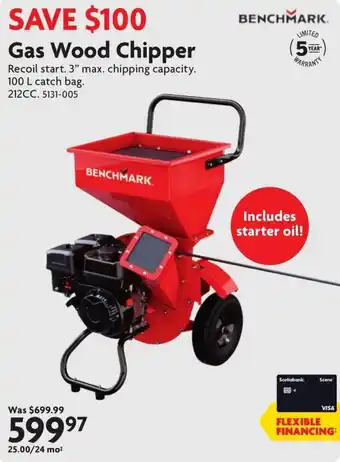Benchmark gas wood chipper
