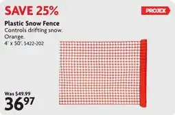 Home Hardware Projex plastic snow fence offer