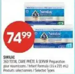 Pharmaprix Similac 360 total care prête à servir offer