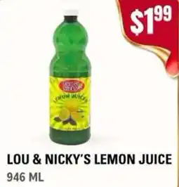 Atiya's Fresh Farm Lou & Nicky's lemon juice offer