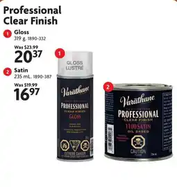 Home Hardware Varathane professional clear finish offer