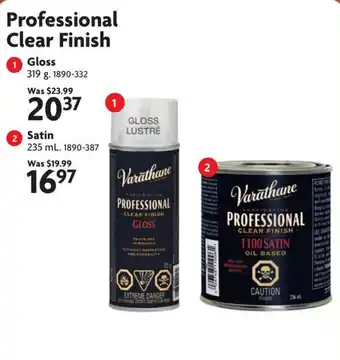Varathane professional clear finish