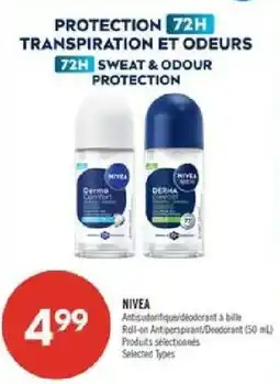 Pharmaprix Nivea roll-on antiperspirant/deodorant offer