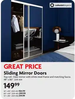 Home Hardware colonialelegance Sliding Mirror Doors offer