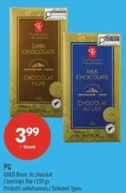 Pharmaprix PC Gold Barre de chocolat offer