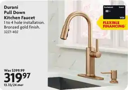 Home Hardware Durani pull down kitchen faucet offer