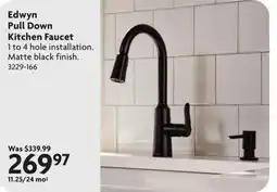 Home Hardware Edwyn Pull Down Kitchen Faucet offer