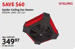 Home Hardware Stelpro spider ceiling fan heater offer