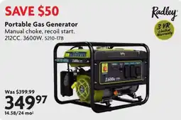 Home Hardware Radley portable gas generator offer