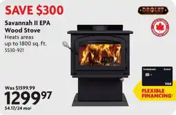 Home Hardware Drolet Savannah II EPA Wood Stove offer