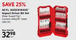 Home Hardware Shockwave impact driver bit set offer